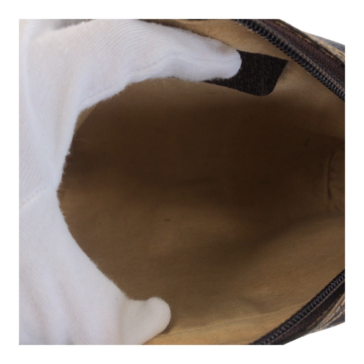 20459
GUCCI Gucci Vintage Sherry Line Old Gucci Beige Brown Gold Hardware GG Supreme Canvas / Leather Blurry Clutch Bag Second Bag Men's B7