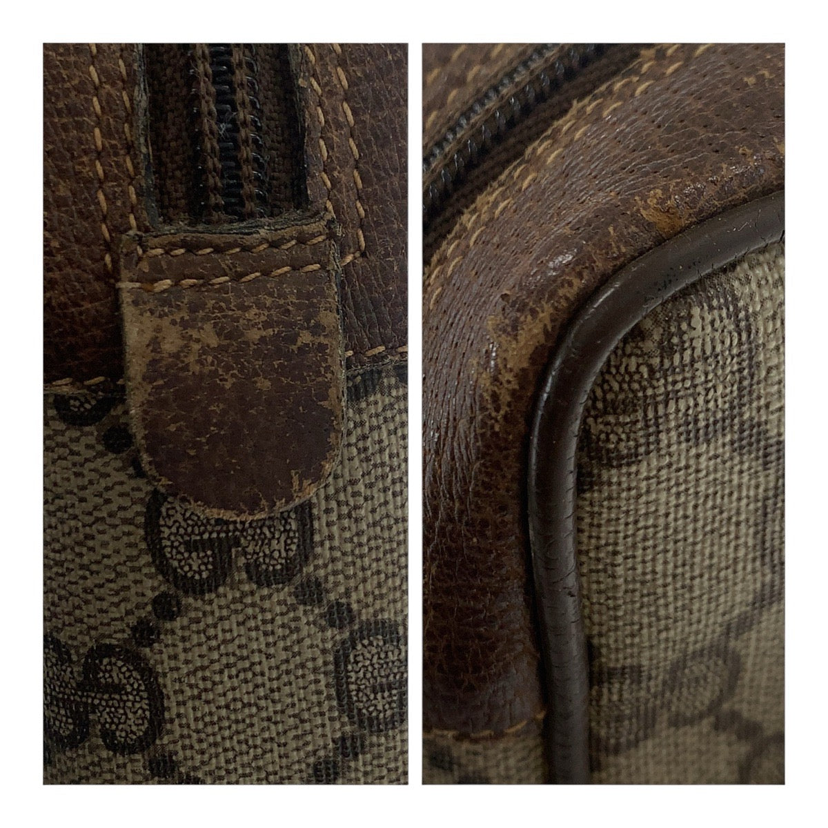 20461
GUCCI グッチ ヴィンテージ シェリーライン オールドグッチ ベージュ ブラウン ゴールド金具 GGスプリームキャンバス / レザー 56 01 012 クラッチバッグ セカンドバッグ メンズ B14