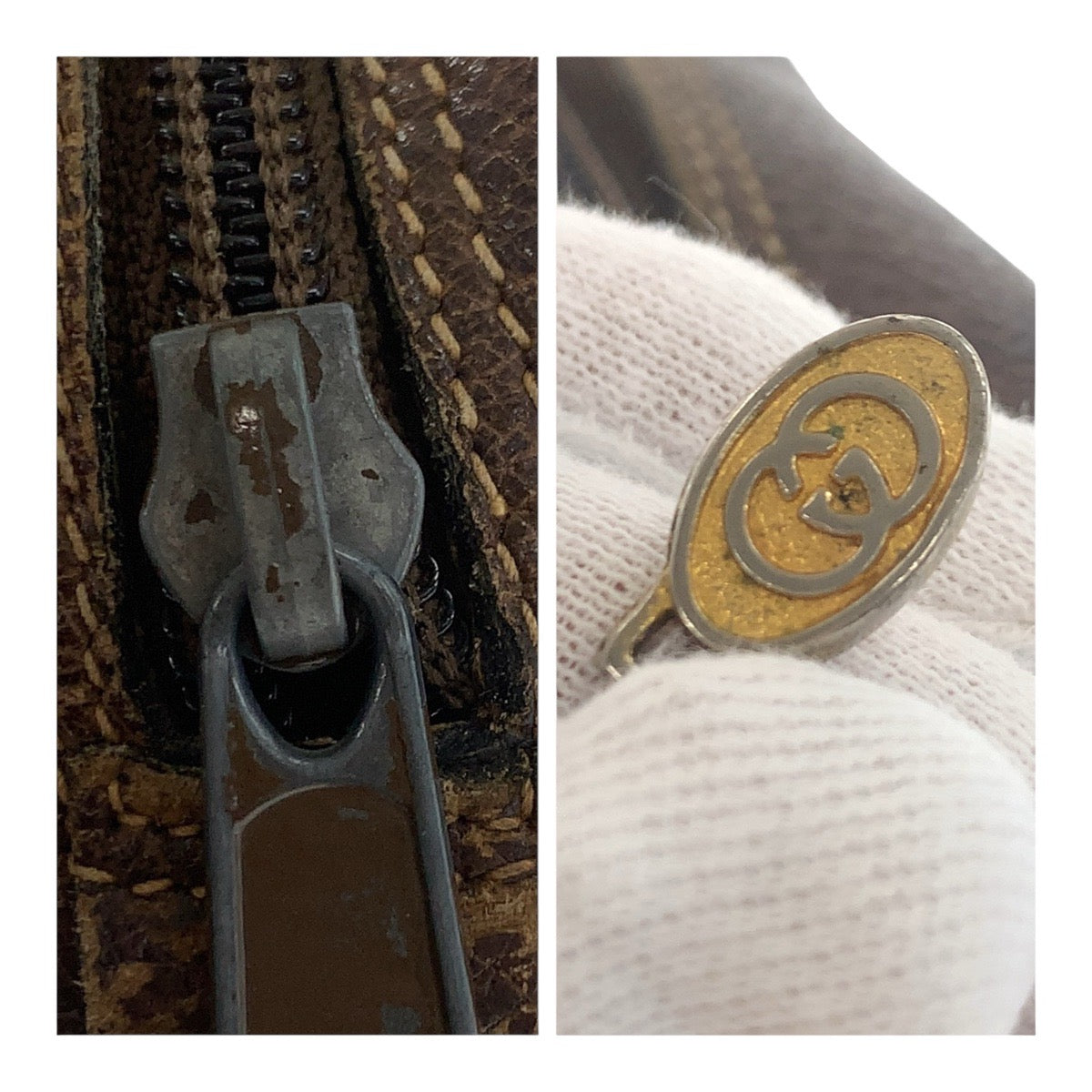 20461
GUCCI グッチ ヴィンテージ シェリーライン オールドグッチ ベージュ ブラウン ゴールド金具 GGスプリームキャンバス / レザー 56 01 012 クラッチバッグ セカンドバッグ メンズ B14