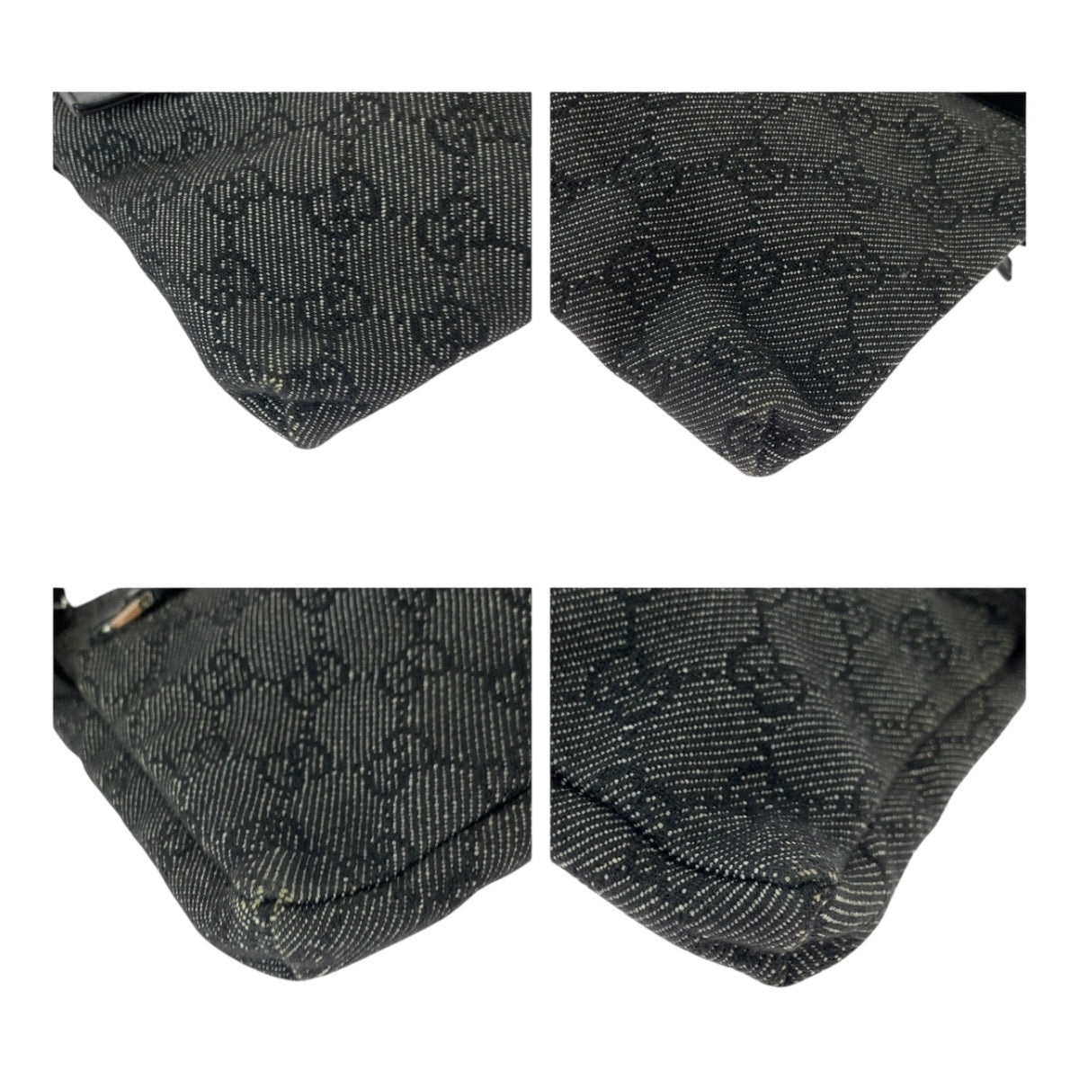 20462
GUCCI グッチ ブラック 黒 シルバー金具 GGキャンバス 23566 ウエストバッグ バムバッグ レディース ABP35