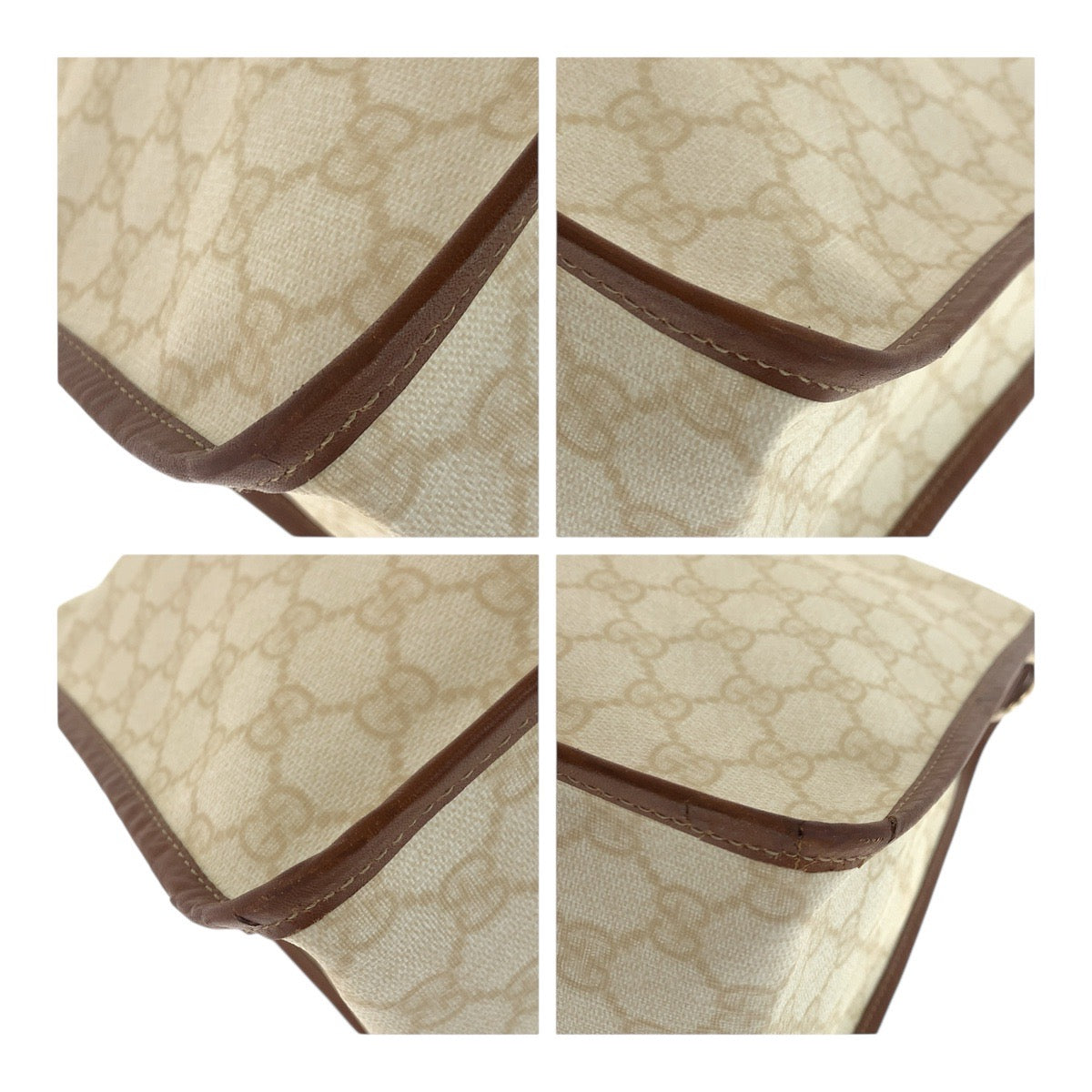 20463
GUCCI グッチ GGプラス ブラウン アイボリー ゴールド金具 PVC / レザー 189899 ビジネスバッグ ブリーフケース メンズ AB25