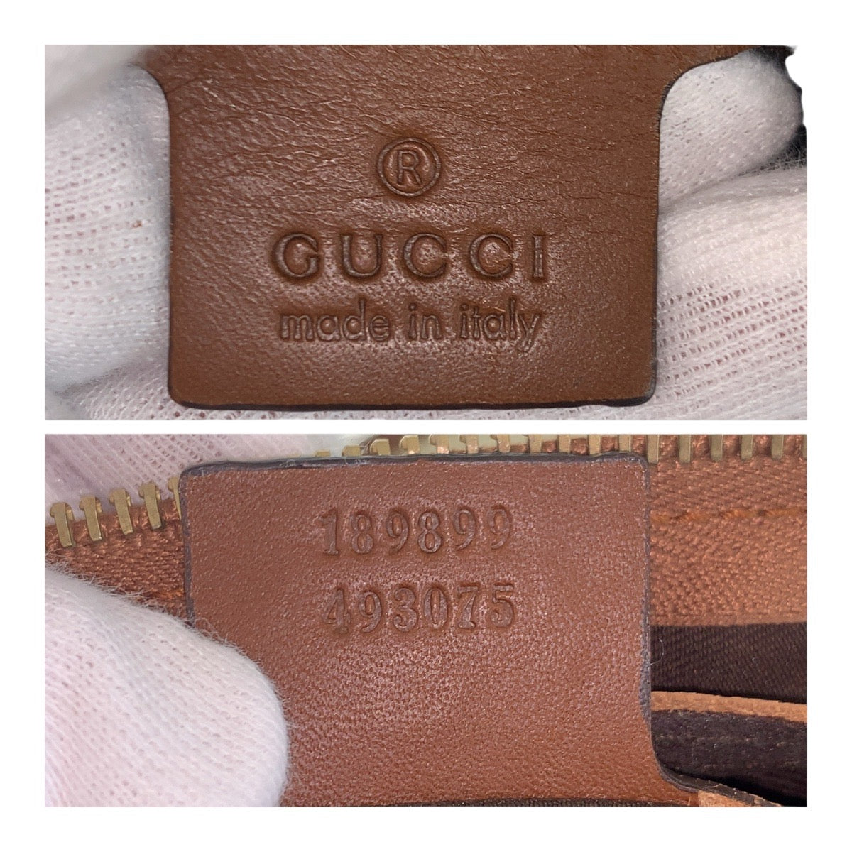 20463
GUCCI グッチ GGプラス ブラウン アイボリー ゴールド金具 PVC / レザー 189899 ビジネスバッグ ブリーフケース メンズ AB25