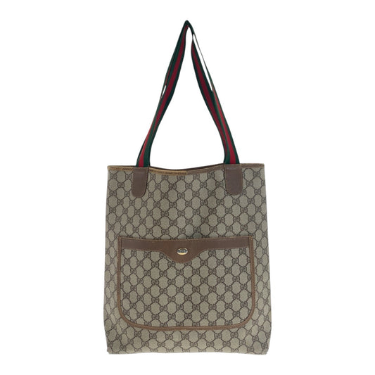 20464
GUCCI グッチ オールドグッチ シェリーライン ベージュ ゴールド金具 GGプラス / レザー 39.02.003 トートバッグ ショルダーバッグ レディース B14