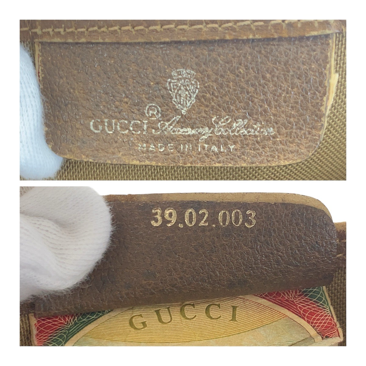 20464
GUCCI Old Gucci Sherry Line Beige Gold Hardware GG Plus / Leather 39.02.003 Tote Bag Shoulder Bag Ladies B14