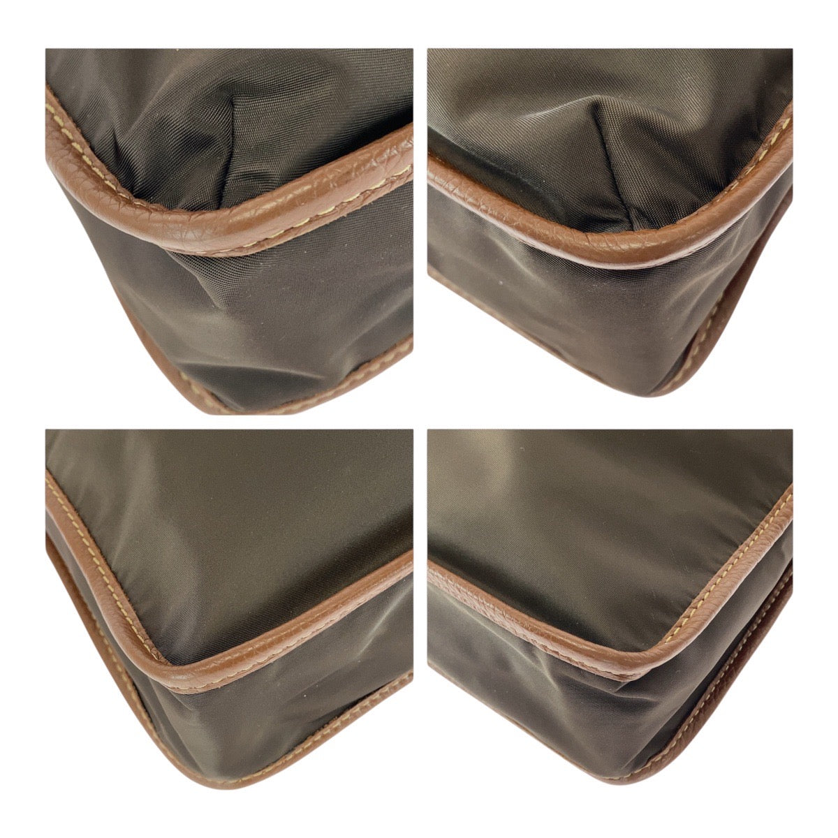 20467
STEFANOMANO Brown Silver Hardware Nylon Business Briefcase Men's A6