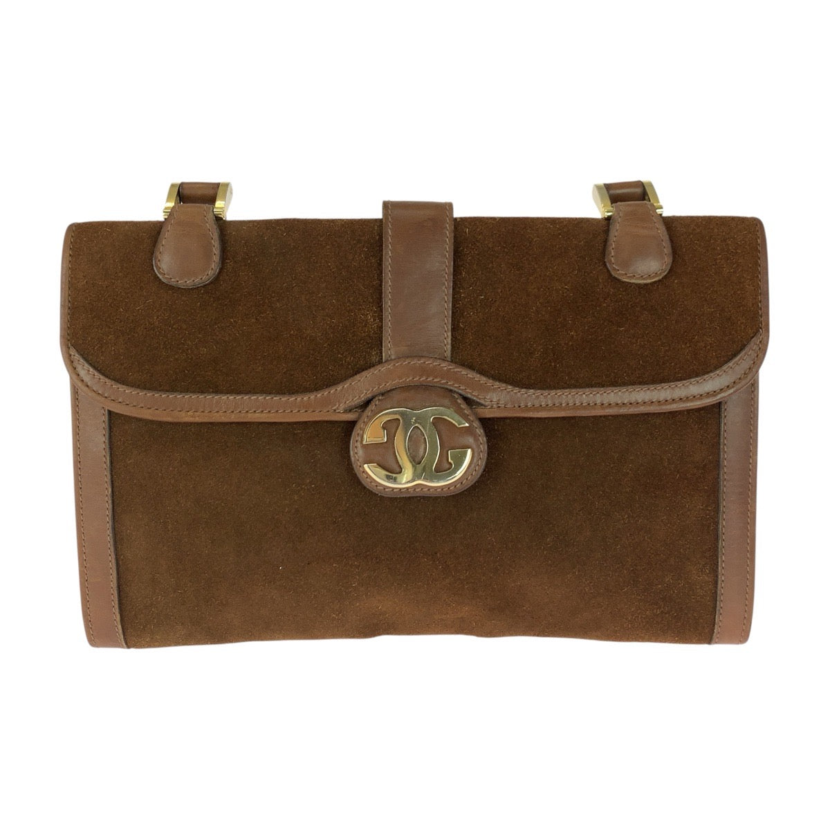 20468
GUCCI グッチ ヴィンテージ オールドグッチ ブラウン ゴールド金具 スウェード ショルダーバッグ ポシェット レディース AB35