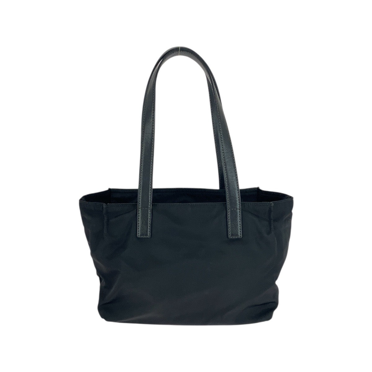 20471
PRADA プラダ テスート　サフィアーノ 三角ロゴプレート ブラック 黒 シルバー金具 ナイロン / レザー トートバッグ ショルダーバッグ レディース ABP36