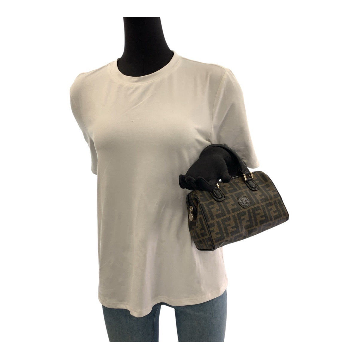 20472
FENDI Vintage Zucca Pattern Brown Gold Hardware PVC Shoulder Bag Handbag 2-Way Women's ABP50
