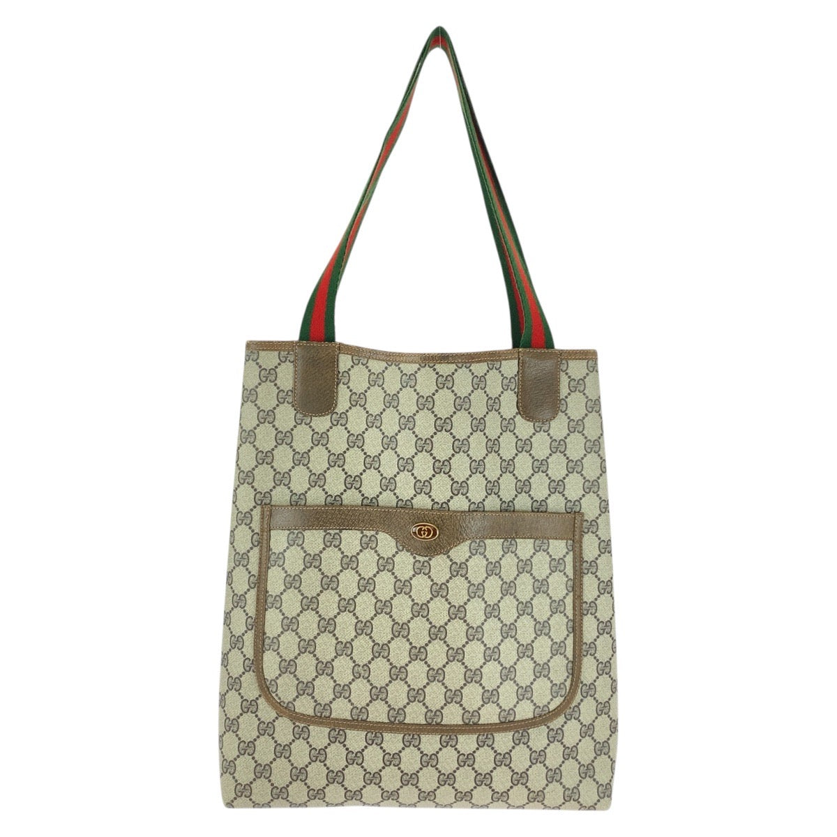 20476
GUCCI Vintage Sherry Line Beige Brown GG Supreme Canvas 001 03 48 Tote Bag Shoulder Bag Ladies ABP28