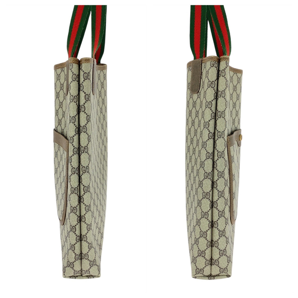 20476
GUCCI Vintage Sherry Line Beige Brown GG Supreme Canvas 001 03 48 Tote Bag Shoulder Bag Ladies ABP28