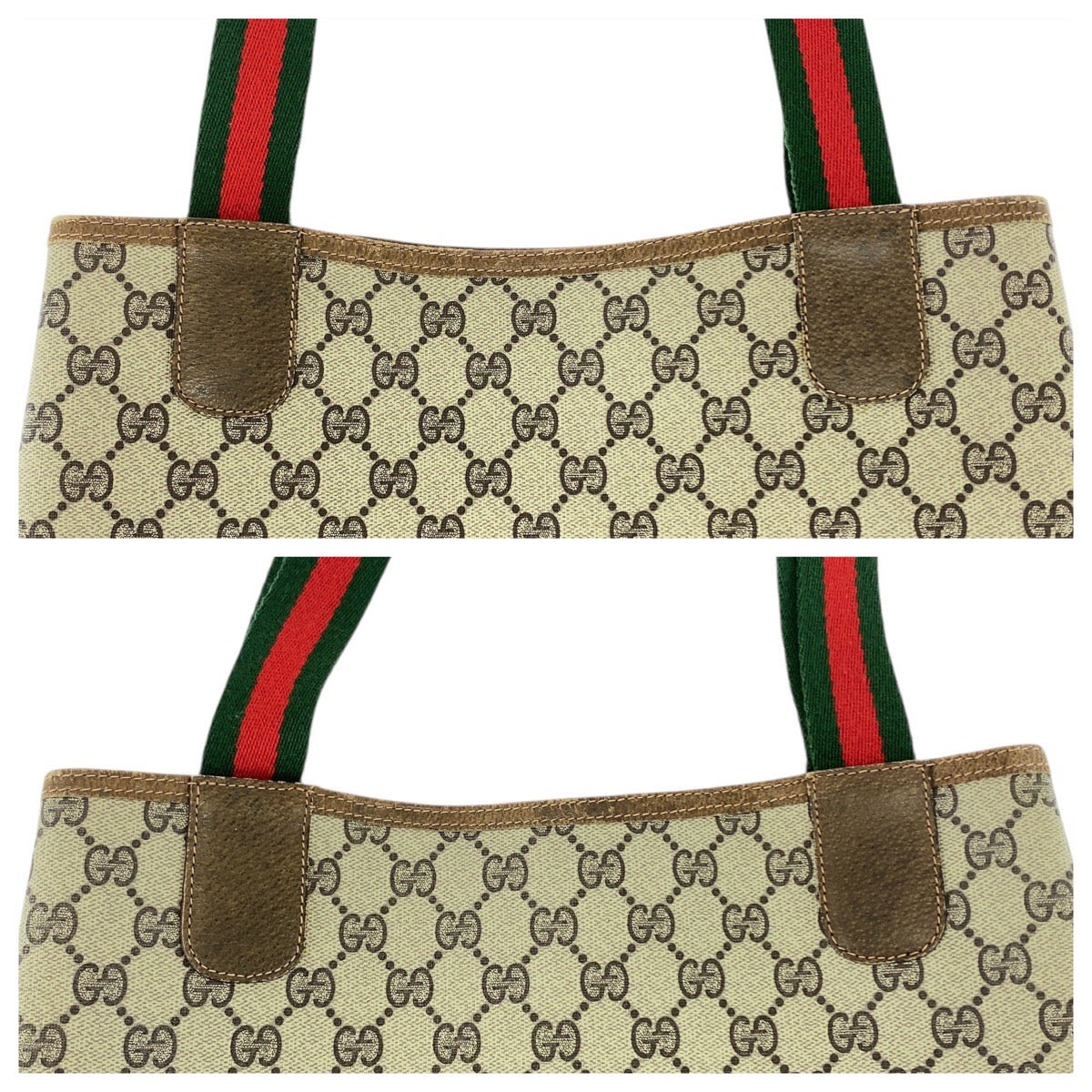 20476
GUCCI Vintage Sherry Line Beige Brown GG Supreme Canvas 001 03 48 Tote Bag Shoulder Bag Ladies ABP28
