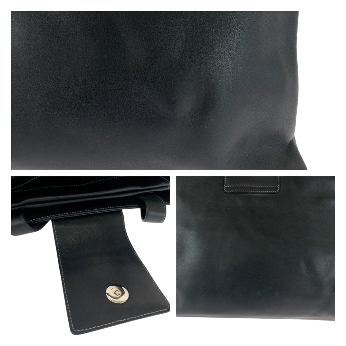 20480
BVLGARI ブルガリ ロゴプレート ブラック 黒 シルバー金具 レザー トートバッグ ショルダーバッグ レディース ABP28