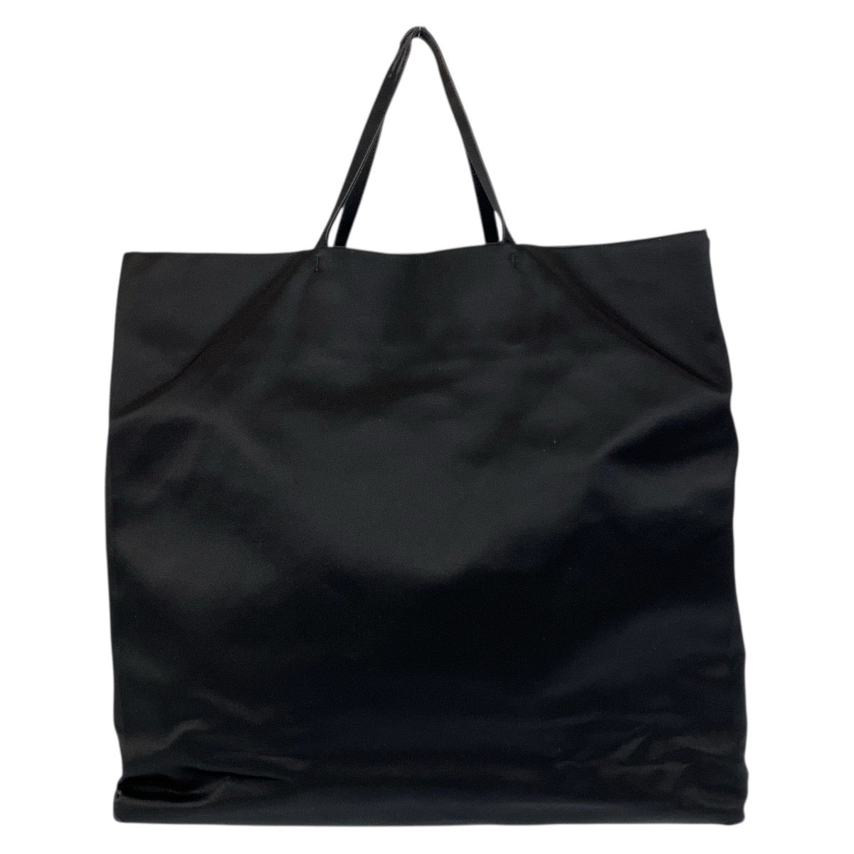 20481
PRADA プラダ 三角ロゴプレート ブラック 黒 シルバー金具 サテン トートバッグ レディース AB18