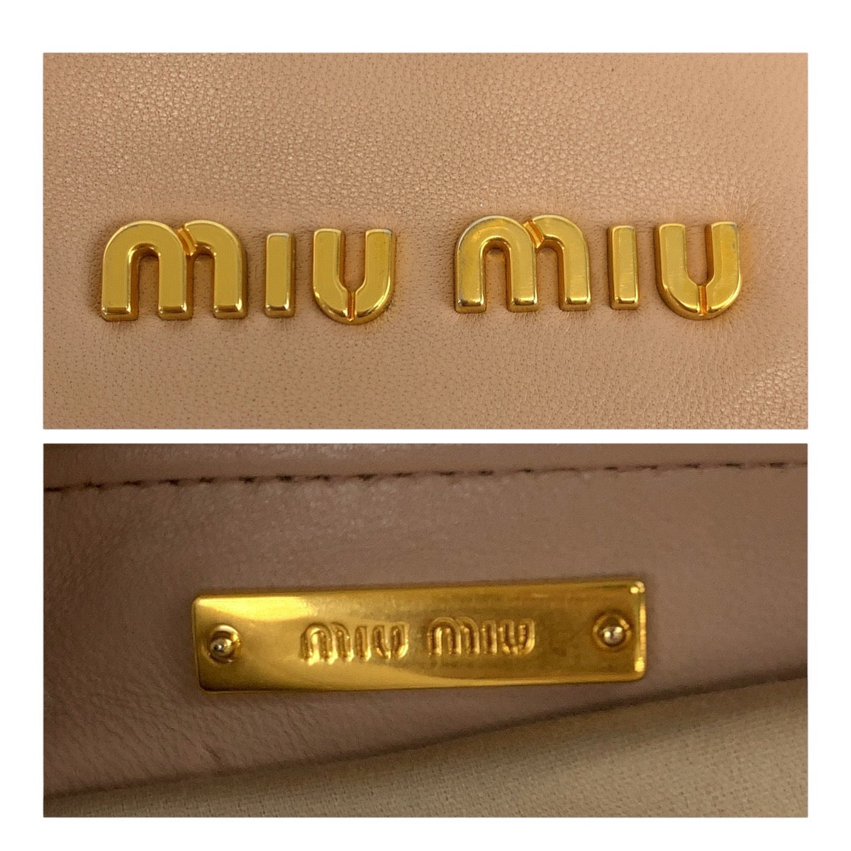 20482
MIUMIU ミュウミュウ マテラッセ ピンク ゴールド金具 レザー RP0363 ショルダーバッグ クラッチバッグ レディース AB30