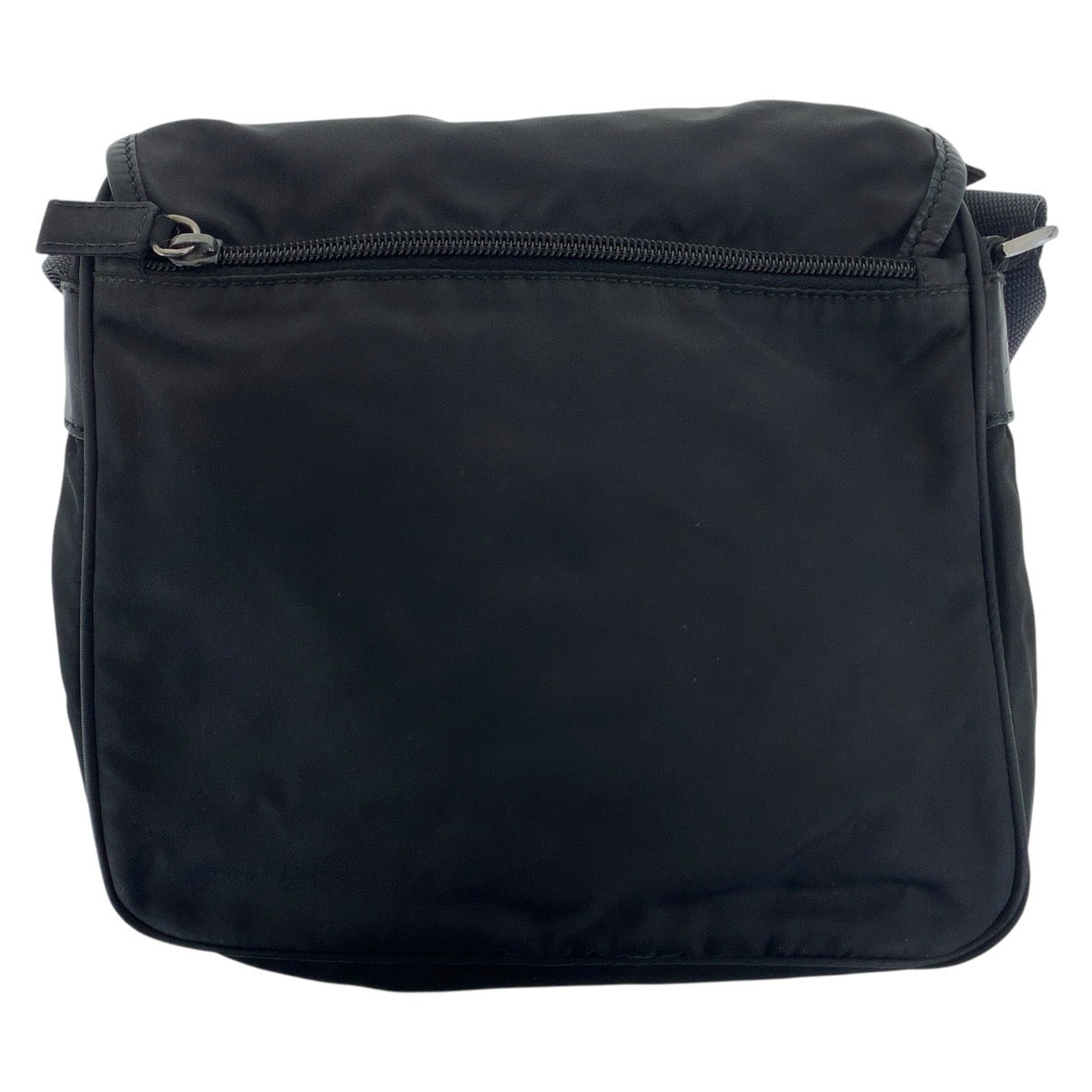 20483
PRADA プラダ テスート 三角ロゴプレート ブラック 黒 シルバー金具 ナイロン / レザー ショルダーバッグ メッセンジャーバッグ レディース AB32