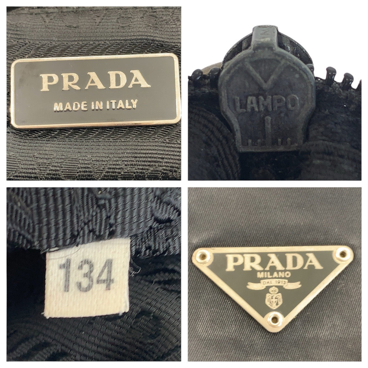 20483
PRADA プラダ テスート 三角ロゴプレート ブラック 黒 シルバー金具 ナイロン / レザー ショルダーバッグ メッセンジャーバッグ レディース AB32