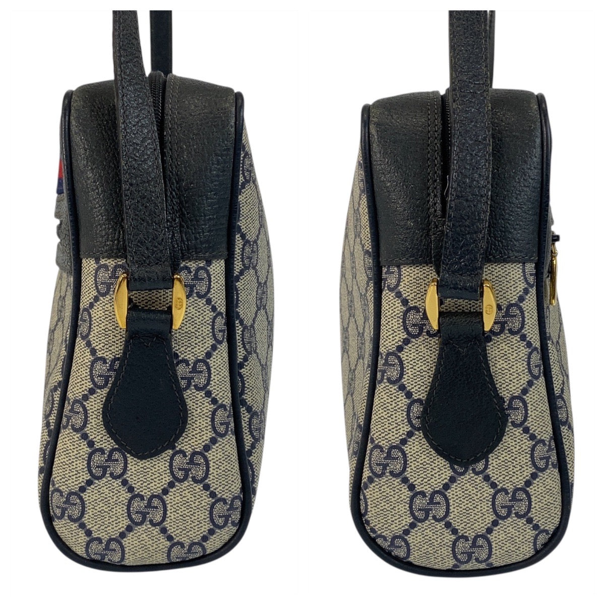 20484
GUCCI グッチ ヴィンテージ シェリーライン オールドグッチ グレー ネイビー ゴールド金具 GGスプリームキャンバス / レザー 119 02 088 ショルダーバッグ ポシェット レディース AB36