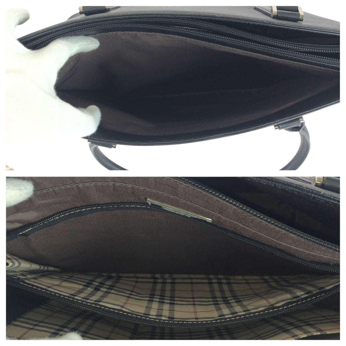 20485
BURBERRY バーバリー ノバチェック ブラック 黒 シルバー金具 トートバッグ ショルダーバッグ レディース ABP28