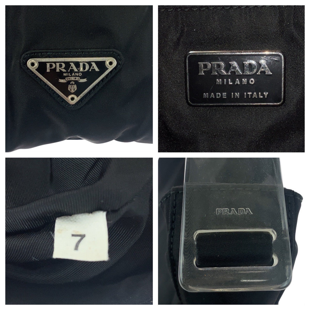 20487
PRADA プラダ テスート 三角ロゴプレート ブラック 黒 ナイロン / プラスチック ショルダーバッグ レディース ABP30