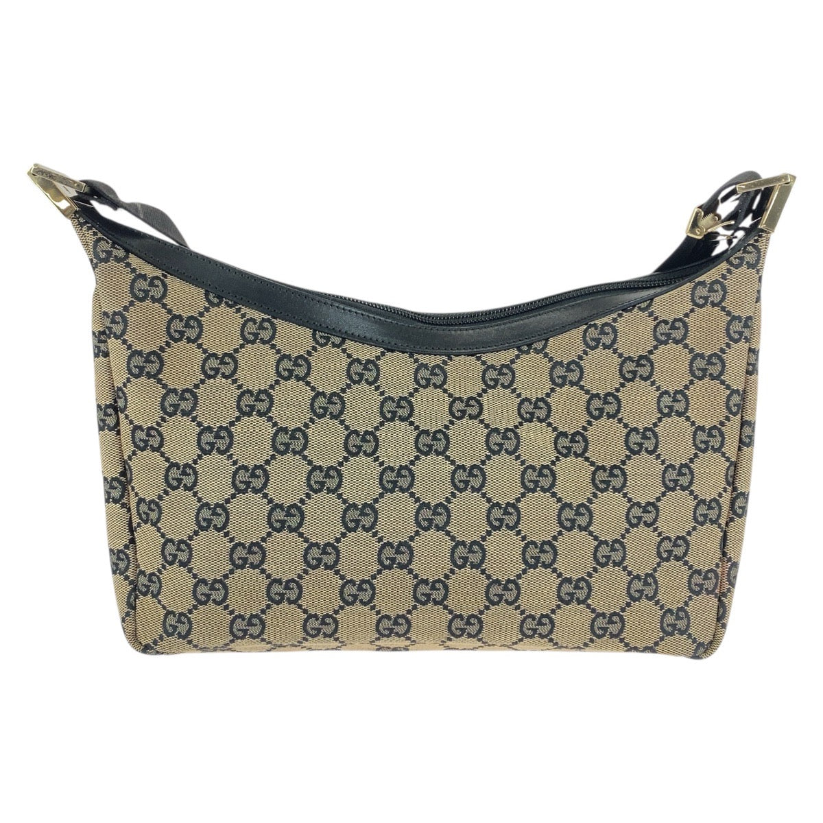 20488
GUCCI Beige Black Gold Hardware GG Canvas 019 0433 Shoulder Bag Pochette Ladies ABP36