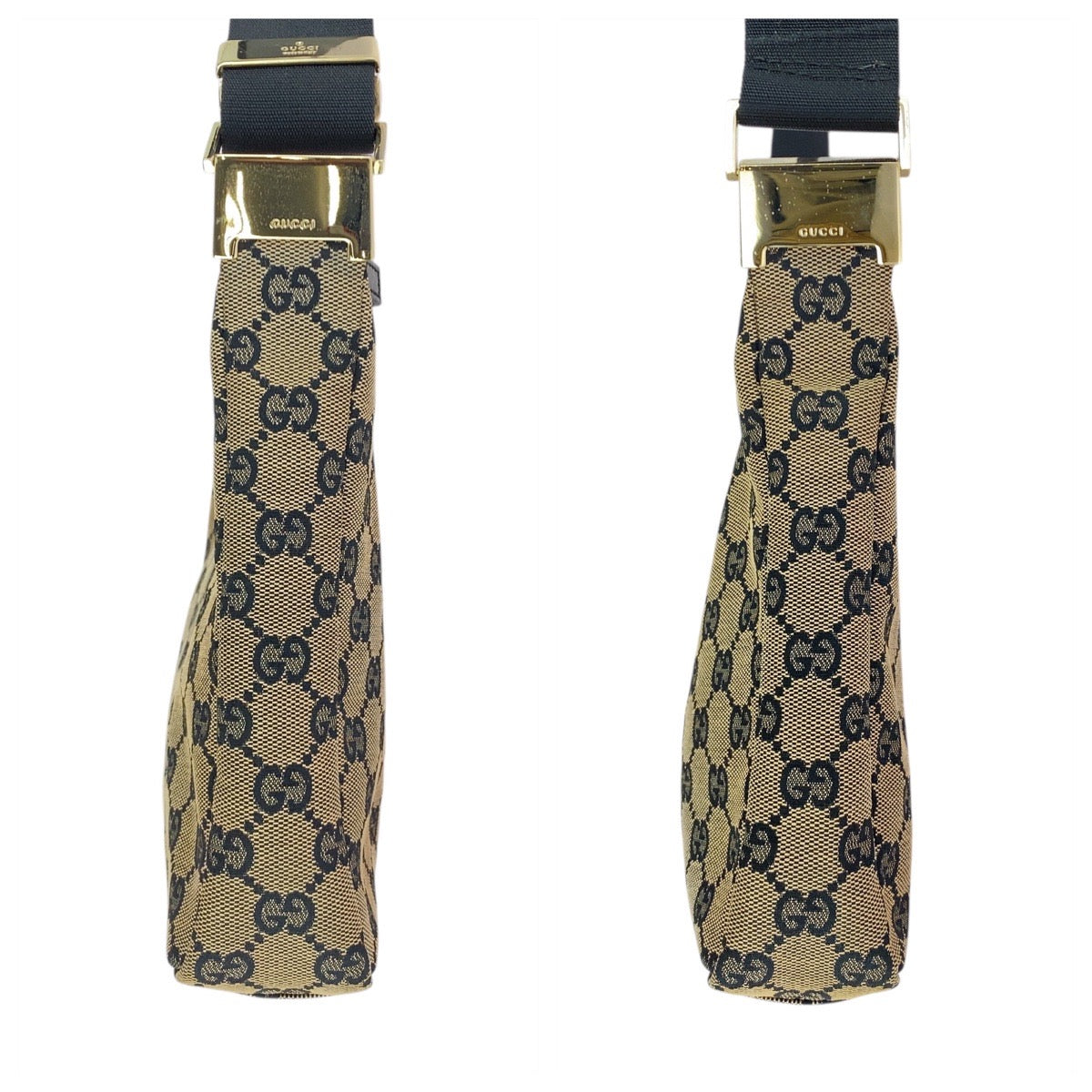 20488
GUCCI Beige Black Gold Hardware GG Canvas 019 0433 Shoulder Bag Pochette Ladies ABP36
