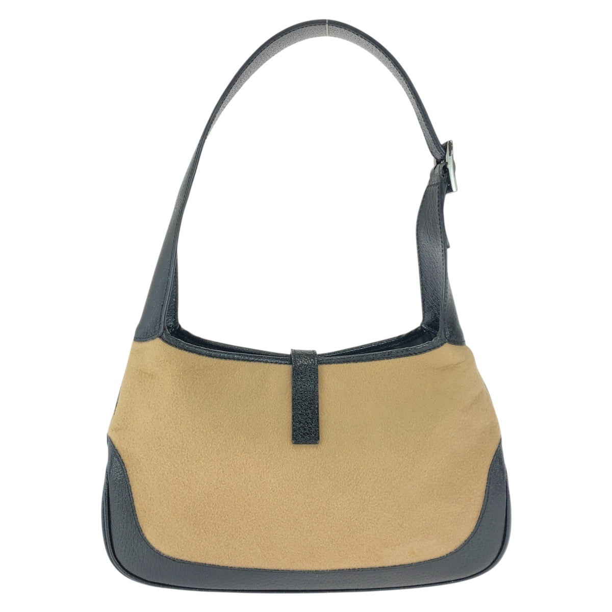 20489
GUCCI Jackie Line Beige Black Silver Hardware Canvas / Leather 001 3735 Shoulder Bag Ladies ABP42