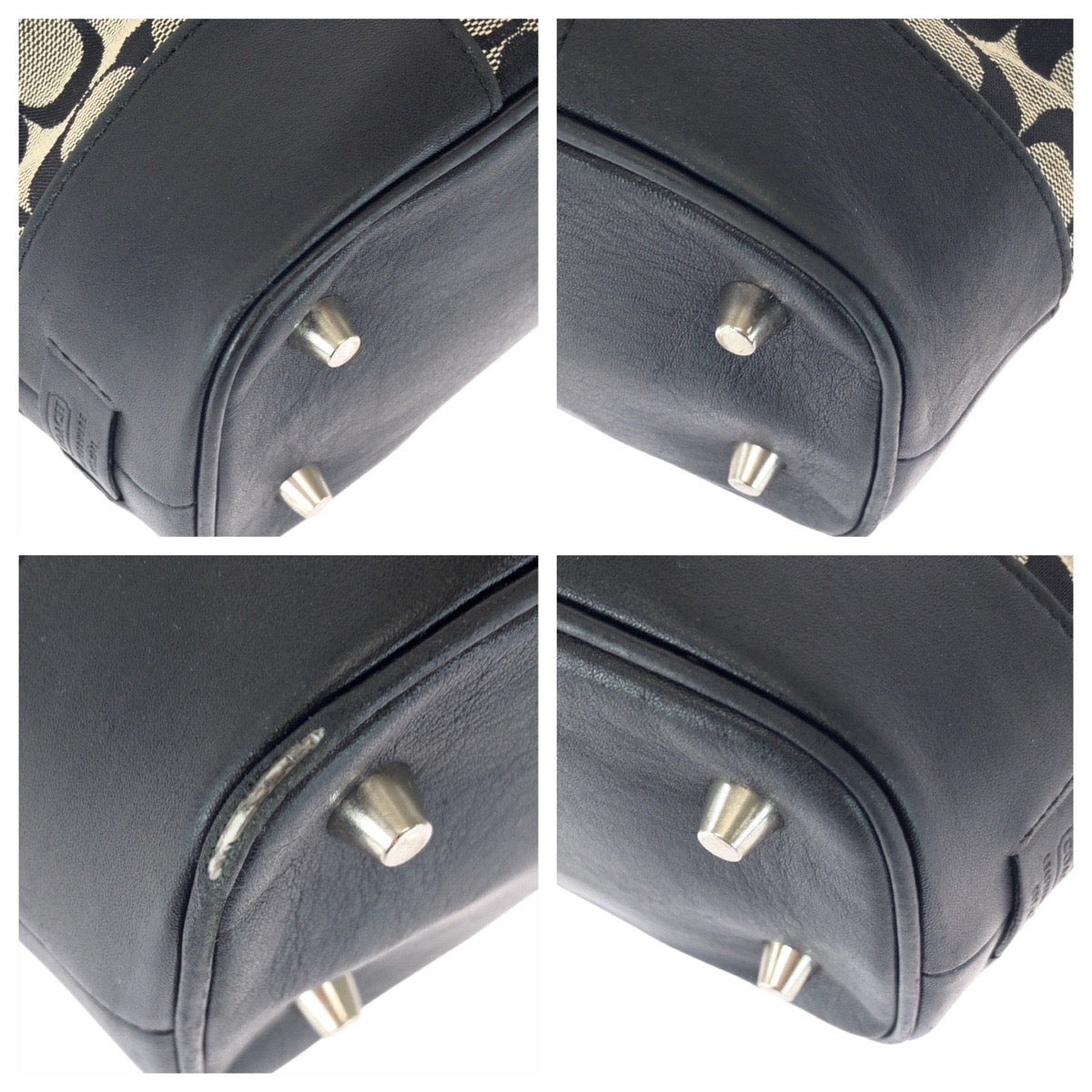 20490
COACH コーチ シグネチャー キャリーオール ベージュ アイボリー ブラック キャンバス MIJ-6089 トートバッグ ハンドバッグ レディース AB4