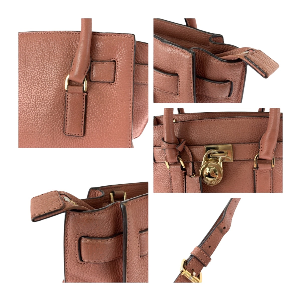 20491
Michael Kors マイケルコース ハミルトン ピンク ゴールド金具 レザー ショルダーバッグ ハンドバッグ2way レディース ABP10