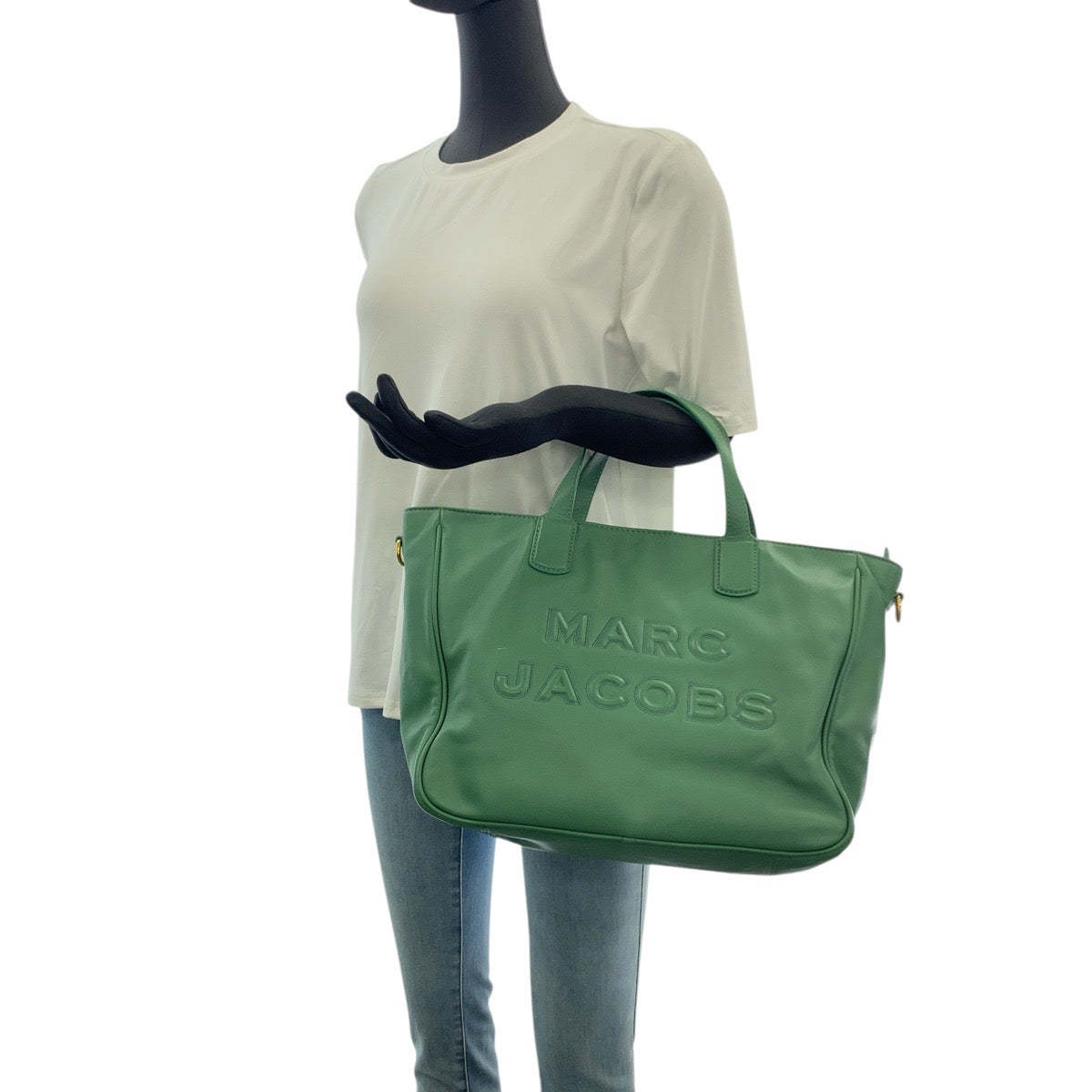 20492
MARC JACOBS マークジェイコブス グリーン ゴールド金具 レザー M0016103 342 トートバッグ ハンドバッグ レディース ABP10