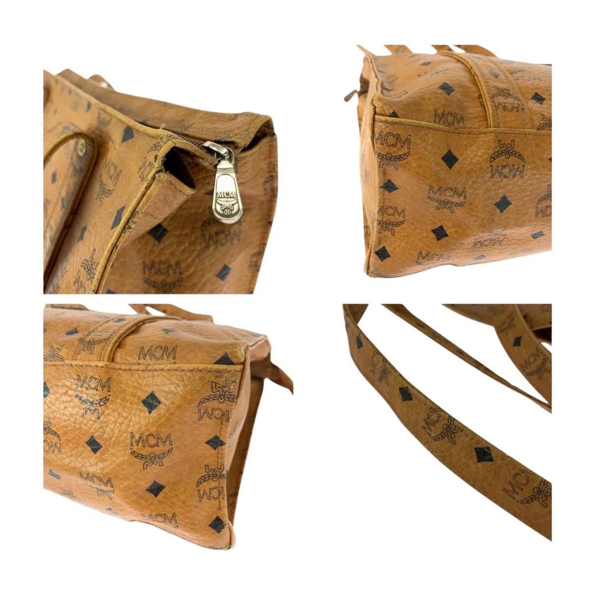 20494
MCM エム シー エム ヴィセトス キャメル ゴールド金具 レザー トートバッグ ショルダーバッグ レディース AB14