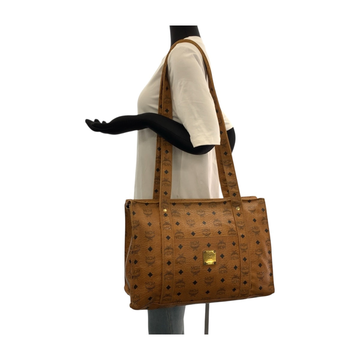 20494
MCM エム シー エム ヴィセトス キャメル ゴールド金具 レザー トートバッグ ショルダーバッグ レディース AB14