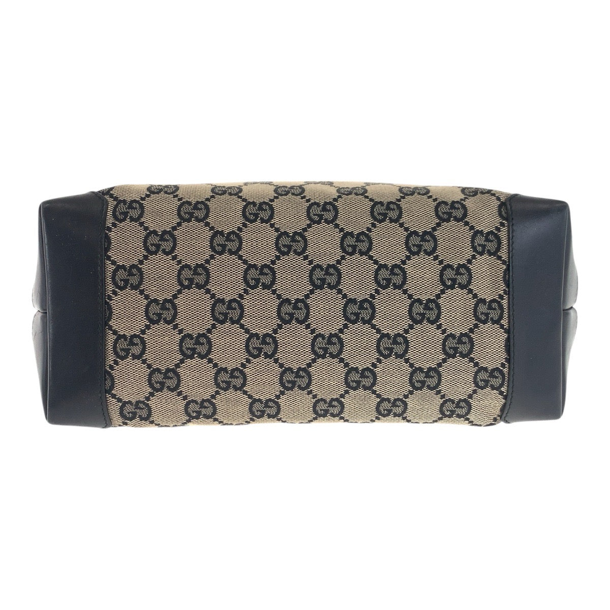 20495
GUCCI GG Canvas Beige Black Brown GG Canvas / Leather 019 0402 Tote Bag Shoulder Bag Ladies AB28