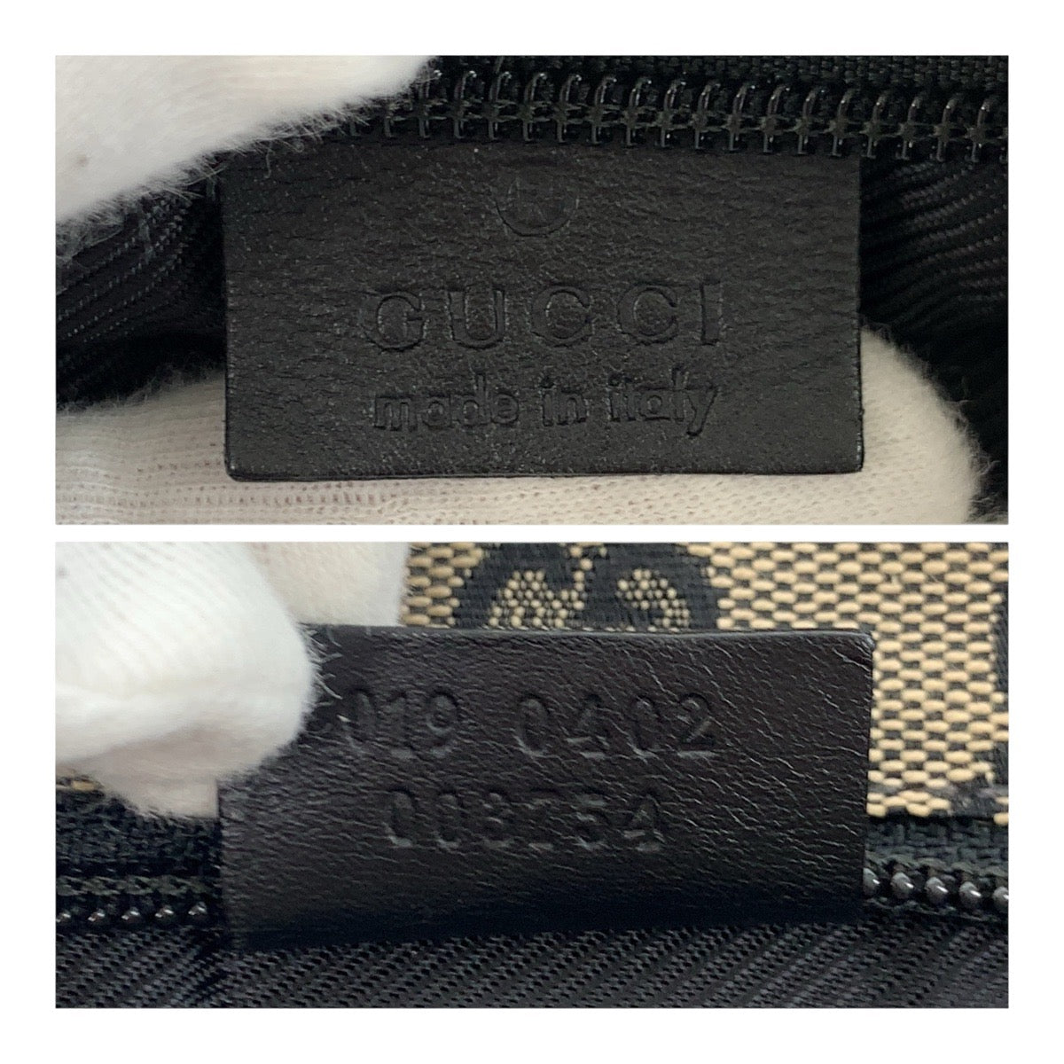 20495
GUCCI GG Canvas Beige Black Brown GG Canvas / Leather 019 0402 Tote Bag Shoulder Bag Ladies AB28