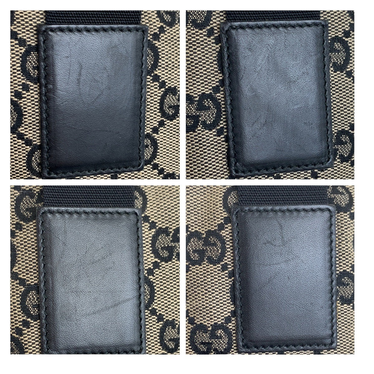 20495
GUCCI GG Canvas Beige Black Brown GG Canvas / Leather 019 0402 Tote Bag Shoulder Bag Ladies AB28