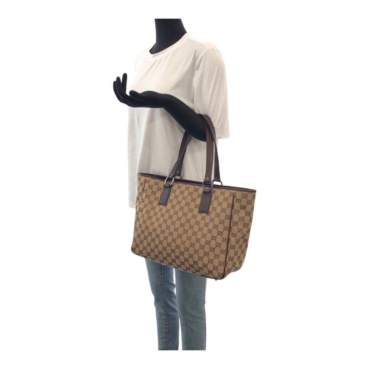 20497
GUCCI グッチ GGキャンバス ベージュ ブラウン GGキャンバス / レザー 113017 トートバッグ ショルダーバッグ レディース AB30