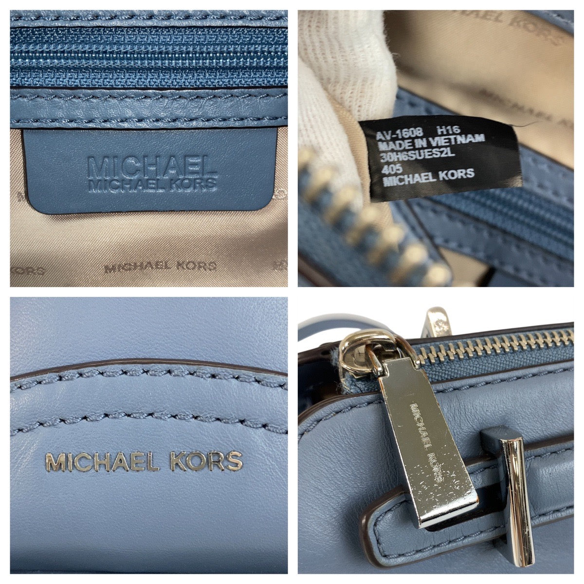 20499
Michael Kors マイケルコース ブルー シルバー金具 レザー 30H6SUES2L ショルダーバッグ ポシェット レディース AB10