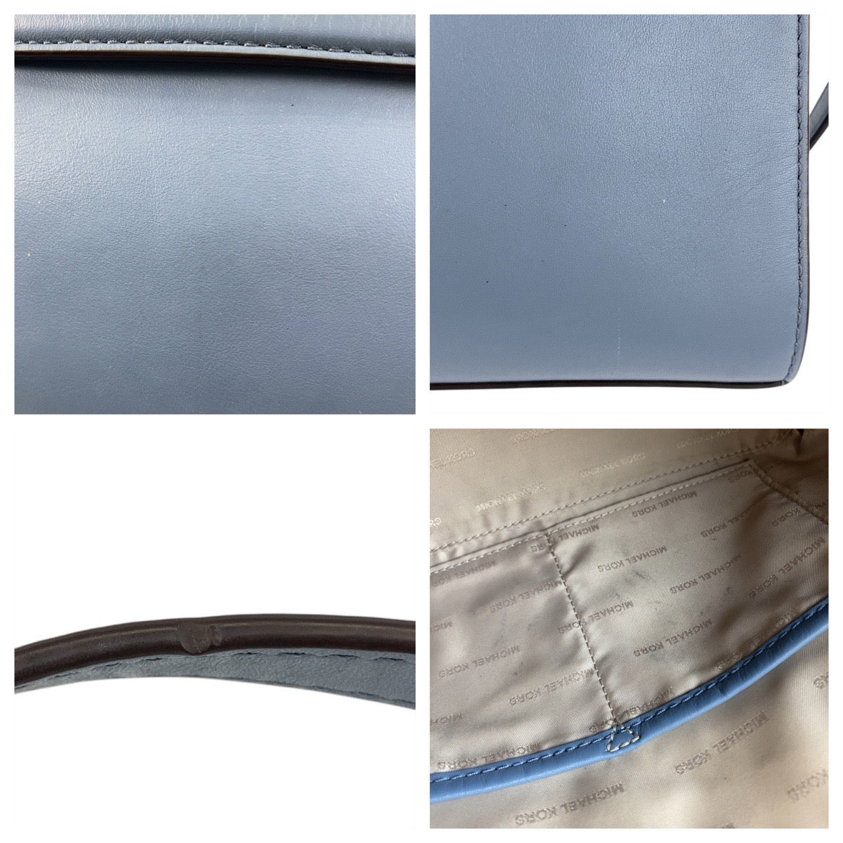 20499
Michael Kors マイケルコース ブルー シルバー金具 レザー 30H6SUES2L ショルダーバッグ ポシェット レディース AB10