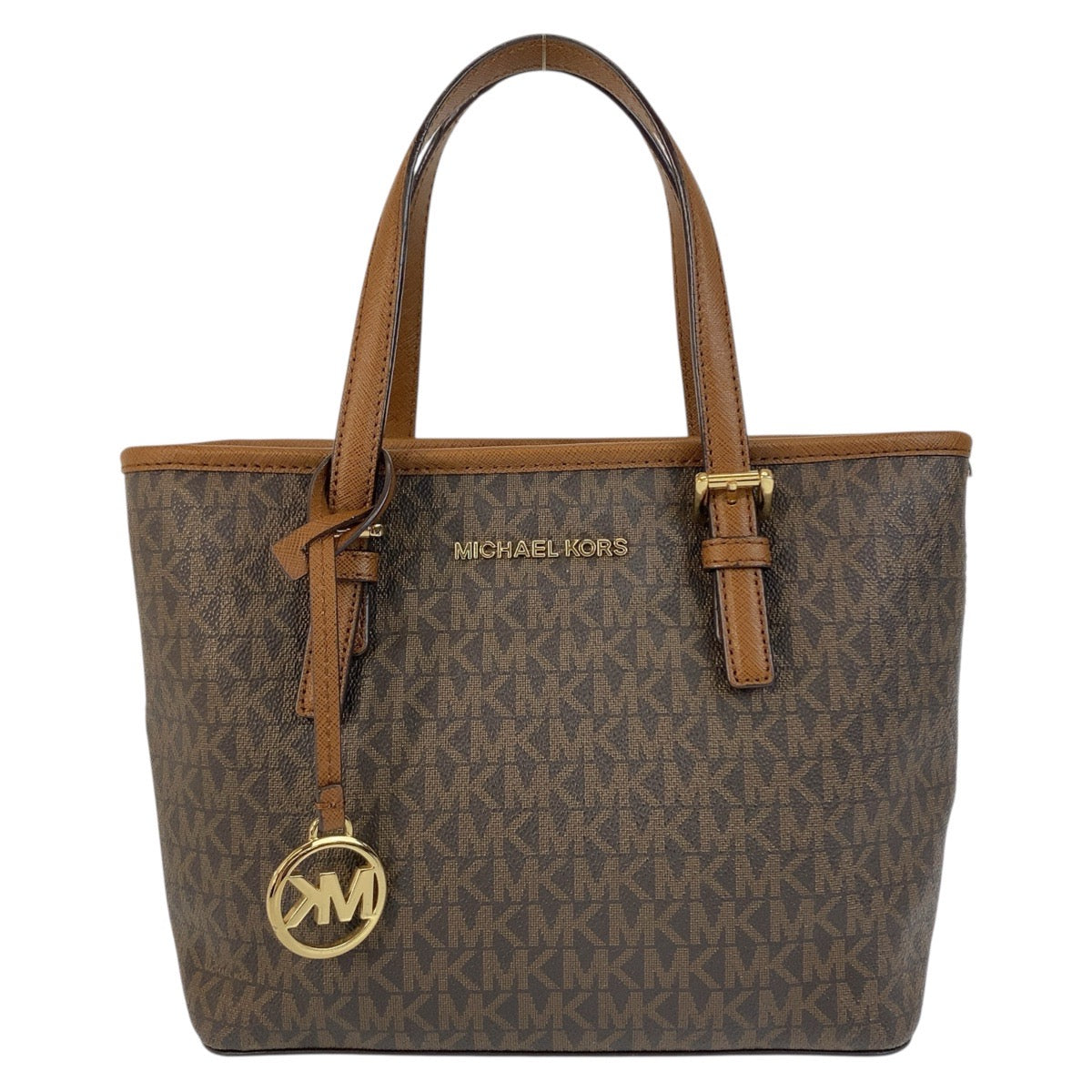 20500
Michael Kors マイケルコース MKシグネチャー ブラウン ゴールド金具 PVC 35T9GTVTOB トートバッグ ハンドバッグ レディース ABP10