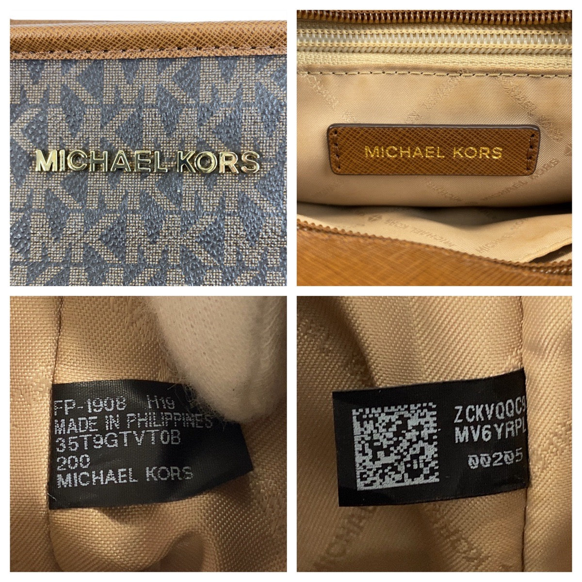 20500
Michael Kors マイケルコース MKシグネチャー ブラウン ゴールド金具 PVC 35T9GTVTOB トートバッグ ハンドバッグ レディース ABP10