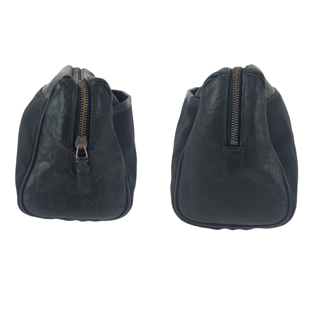 20501
GUCCI Guccissima Black Silver Hardware Leather / Canvas 162792 Clutch Bag Second Bag Men's ABP21