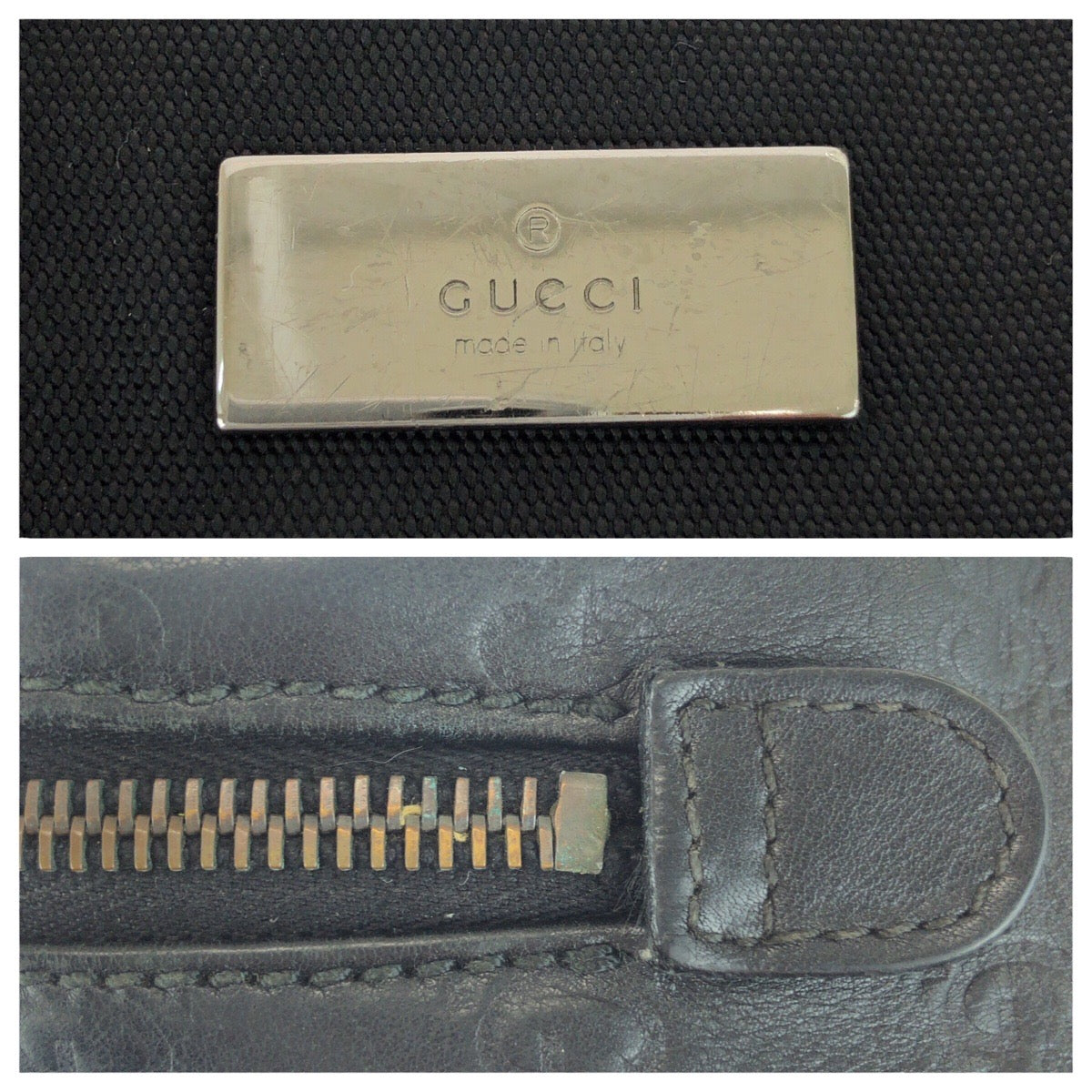 20501
GUCCI Guccissima Black Silver Hardware Leather / Canvas 162792 Clutch Bag Second Bag Men's ABP21
