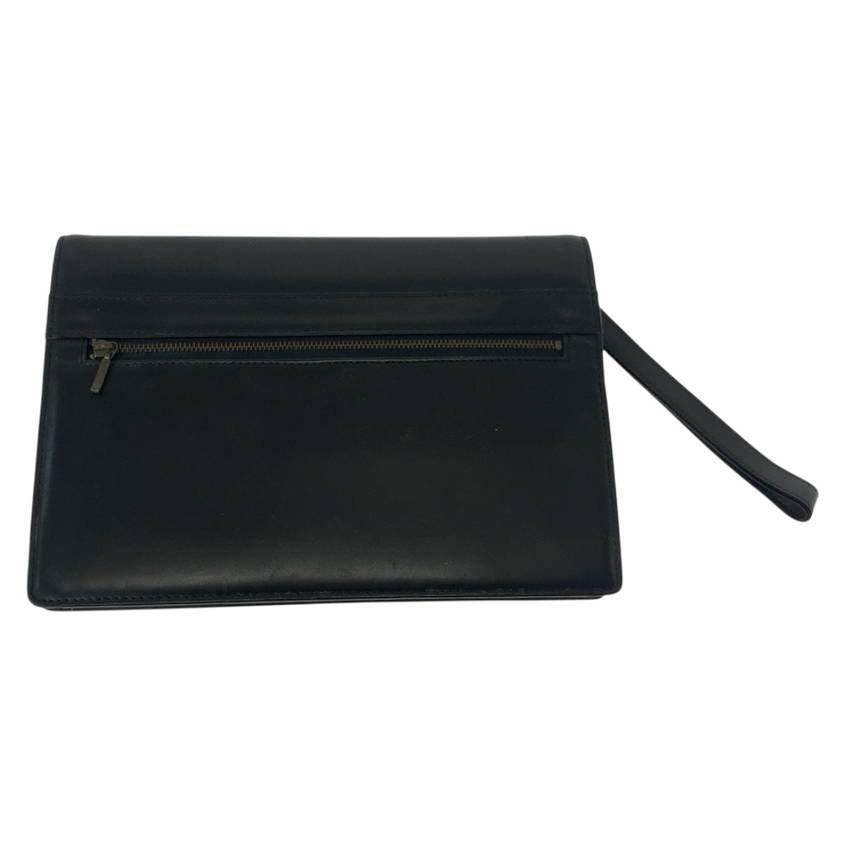 20504
SAINT LAURENT サンローラン ヴィンテージ YSL ブラック 黒 ゴールド金具 レザー クラッチバッグ セカンドバッグ メンズ AB10