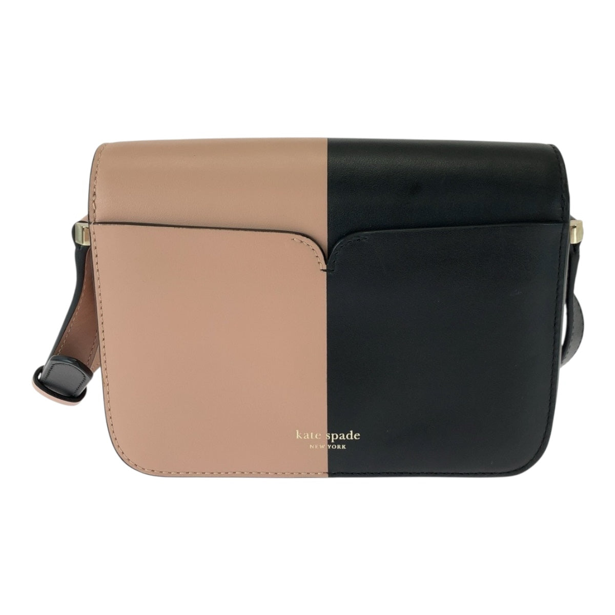 20507
Kate Spade ケイトスペード ニコラ ピンク ブラック ゴールド金具 レザー ショルダーバッグ ポシェット レディース ABP12