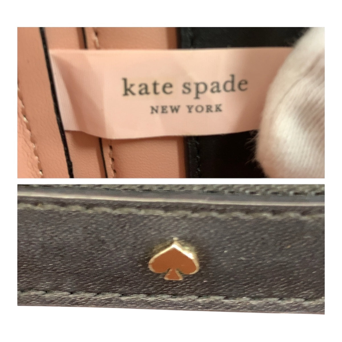 20507
Kate Spade ケイトスペード ニコラ ピンク ブラック ゴールド金具 レザー ショルダーバッグ ポシェット レディース ABP12