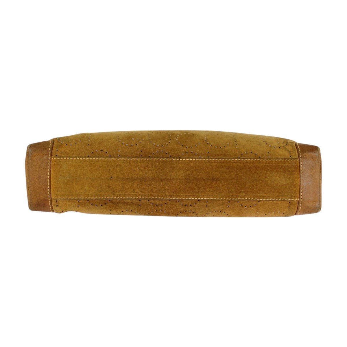 20510
GUCCI Vintage Brown Beige Gold Hardware Suede / Leather 004 113 0367 Clutch Bag Second Bag Men's AB16