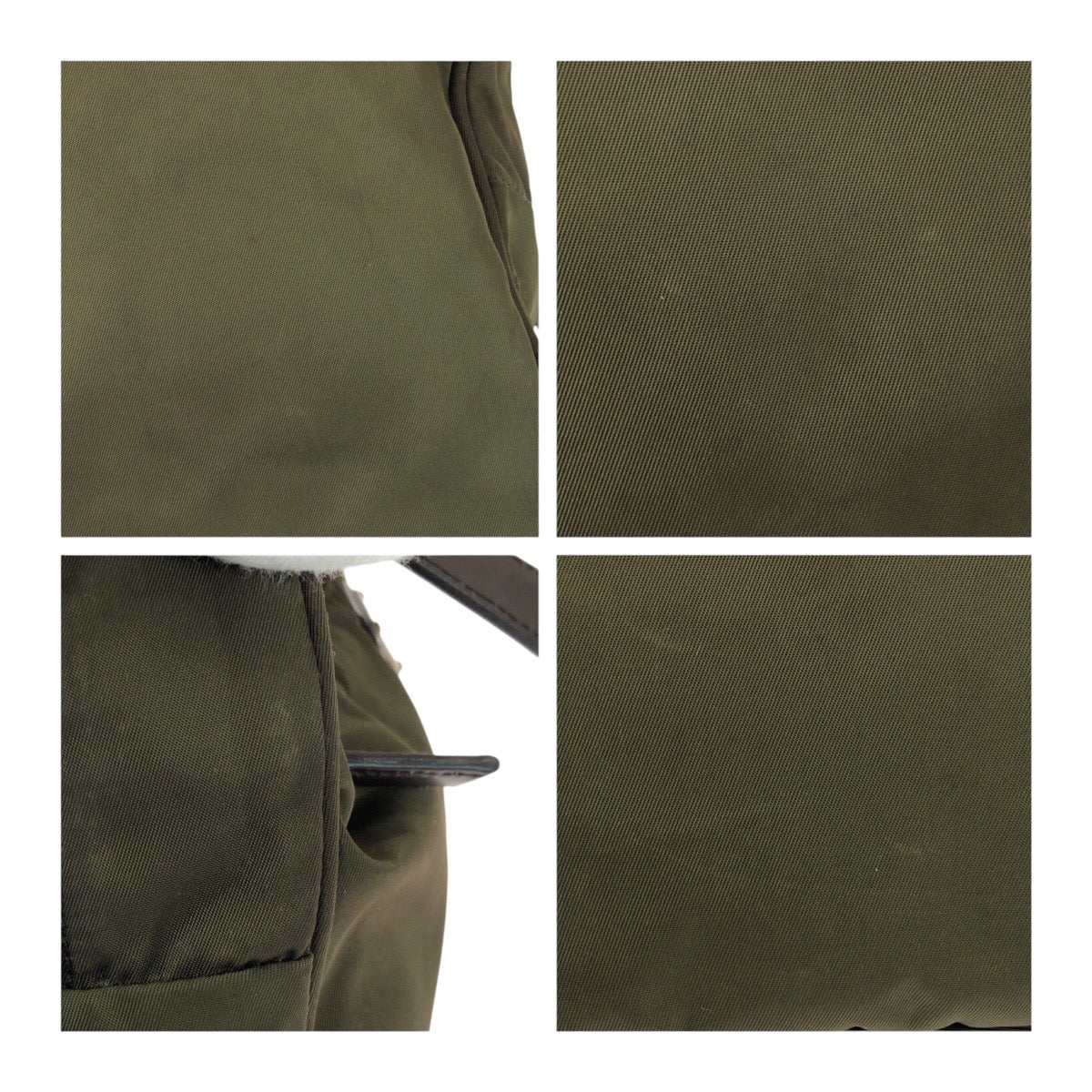 20511
PRADA プラダ テスート 三角ロゴプレート カーキ ブラウン シルバー金具 ナイロン / レザー トートバッグ ミニボストンバッグ レディース B12