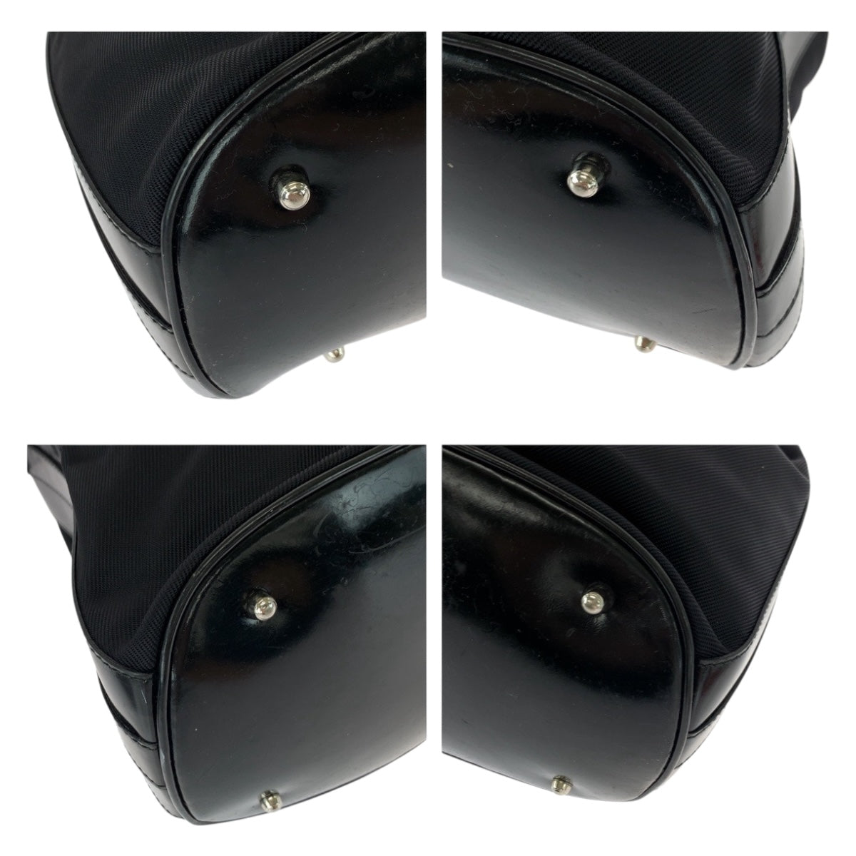 20512
GUCCI Gucci Bamboo Black Brown Silver Hardware Nylon 001 2404 16570 Drawstring Shoulder Bag Handbag 2way Women's ABP28