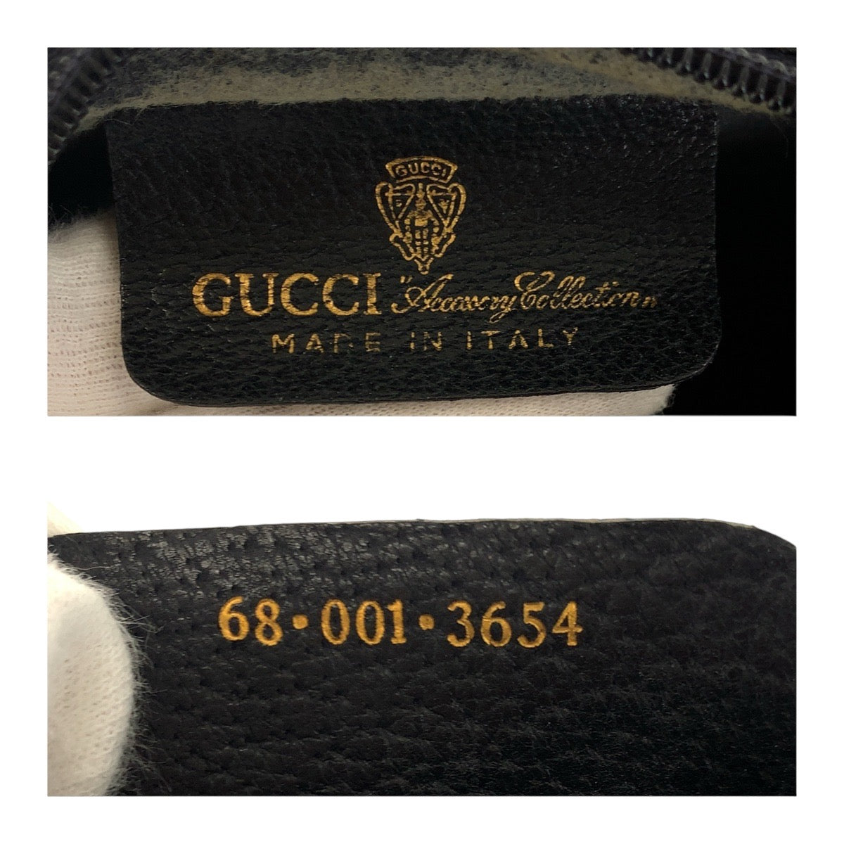 20516
GUCCI Sherry Line Old Gucci Navy Gold Hardware PVC / Leather 68 001 3654 Shoulder Bag Ladies AB28