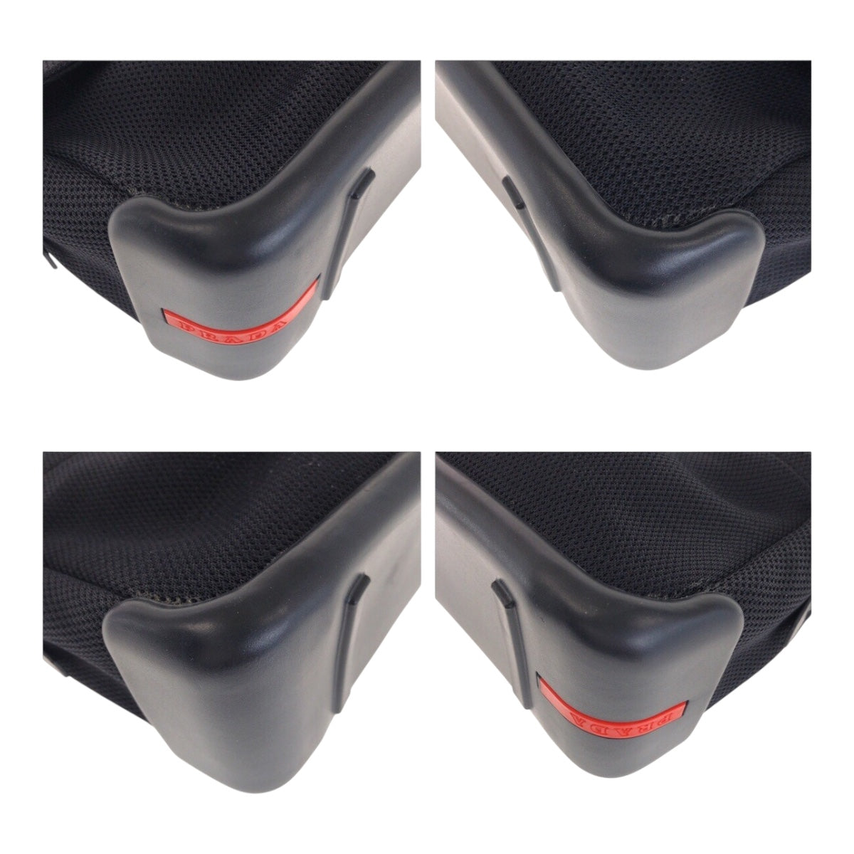 20517
PRADA SPORTS プラダスポーツ ブラック 黒　シルバー金具 ポリエステル / ゴム / レザー ショルダーバッグ ポシェット レディース AB35