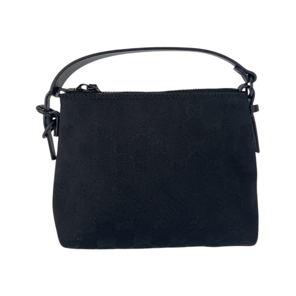 20519
GUCCI Black GG Canvas / Leather 101634 Handbag Accessory Pouch Women's A35